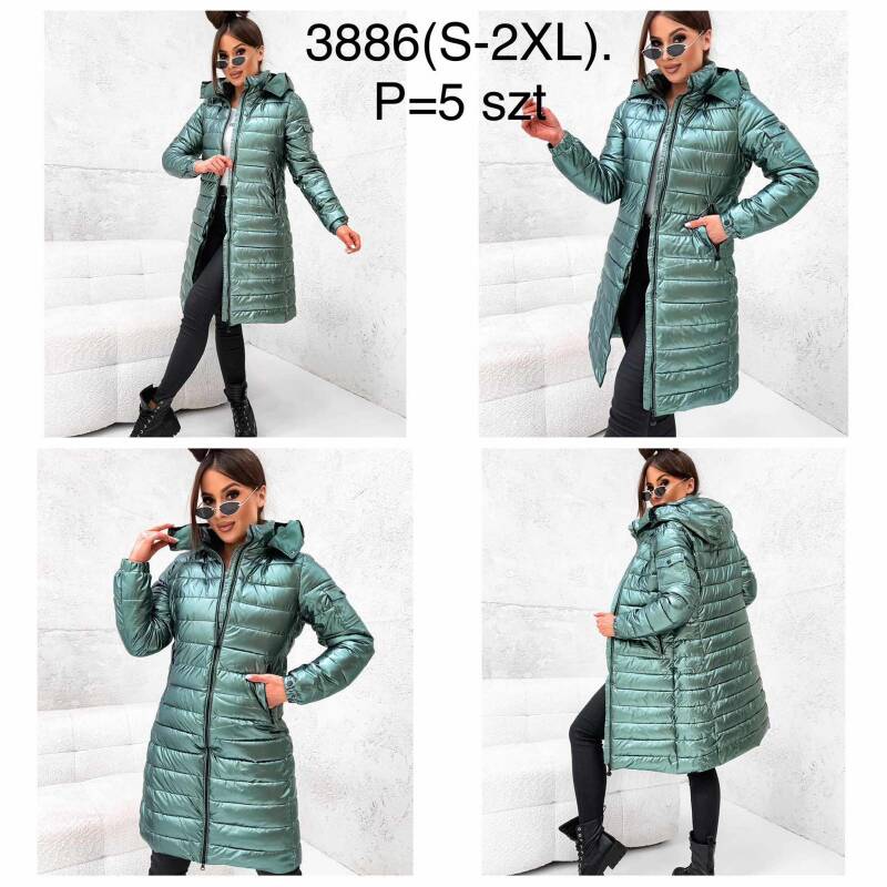 Plaszcze damskie zimowe Roz S-2XL, 1 Kolor Paczka 5 szt